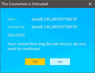 Connection untrusted